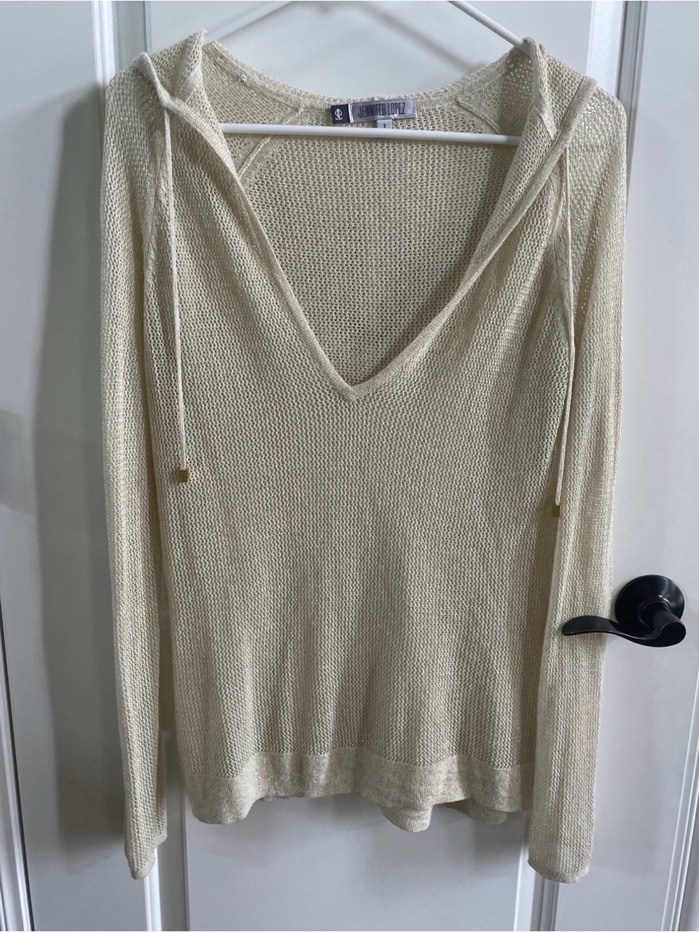 Gold Mesh Hooded Pullover